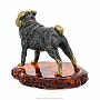Статуэтка с янтарем "Собака Мопс", фотография 4. Интернет-магазин ЛАВКА ПОДАРКОВ