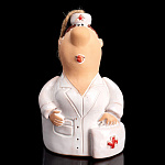 0055517 Сувенир КОЛОКОЛЬЧИК "ВРАЧ" девочка, керамика