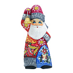 0076125 Скульптура из дерева "Дед Мороз" (фонарь-колокольчик) 