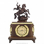 Деревянные резные часы "Георгий Победоносец". Высота 31 см, фотография 1. Интернет-магазин ЛАВКА ПОДАРКОВ