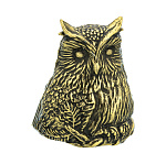 202989 КОЛОКОЛЬЧИК "СОВА НА ВЕТКЕ",h=5см,латуньНФ-00016937