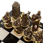 Шахматы из камня с бронзовыми фигурами "Нефтяники" 38х38 см, фотография 2. Интернет-магазин ЛАВКА ПОДАРКОВ