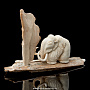 Скульптура из кости "Мамонт с ящерицей", фотография 3. Интернет-магазин ЛАВКА ПОДАРКОВ
