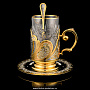 Чайный набор с подстаканником и блюдцем "Виды Москвы". Златоуст, фотография 2. Интернет-магазин ЛАВКА ПОДАРКОВ