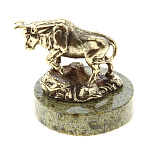 0070407 Микляихское литье Статуэтка НХПР "ЗНАКИ ЗОДИАКА" ТЕЛЕЦ Ж-127А(камень)