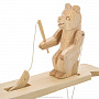 Богородская деревянная игрушка "Медведь-рыболов", фотография 2. Интернет-магазин ЛАВКА ПОДАРКОВ