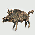 0021577 Бронза Скульптура "Кабанчик весенний" патиниров.