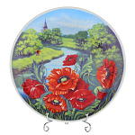 0037229/19см Коллекционная тарелка  №22 "МАКИ НА БЕРЕГУ СОЛОТЧИ" 