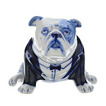 0024519 Гжель Скульптура "Бульдог" Авт. Черновы В. и Л.  