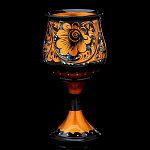 0055099 Хохлома Бокал длля шампанского/вина 8*17см в ассортименте