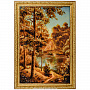 Картина янтарная "У лесного озера" 60х40 см, фотография 1. Интернет-магазин ЛАВКА ПОДАРКОВ