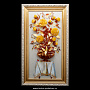 Картина янтарная "Ваза с цветами на столе", фотография 1. Интернет-магазин ЛАВКА ПОДАРКОВ