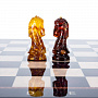 Шахматы с янтарными фигурами "Ледовое побоище" 48х48 см, фотография 3. Интернет-магазин ЛАВКА ПОДАРКОВ