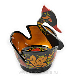 0011946   Хохлома Солонка "Лебедь" в ассорт.