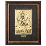 Офорт черно-белый "Герб Москвы" 25х32 см