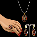 720080/10,03г  Серебро 925* КОЛЬЦО вст.Янтарь р/п