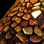 Бронзовая настольная лампа "Зонтик" с янтарем, фотография 5. Интернет-магазин ЛАВКА ПОДАРКОВ