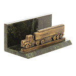 0011732 Бронза Сувенир Визитница "Бензовоз"