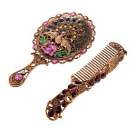 Набор с зеркалом и расческой "Павлин"