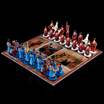 0057467  Шахматы объемные "КАЗАКИ" 32*32см (Олово Стекло Дерево)
