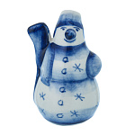 202620 Гжель Скульптура СНЕГОВИК, 8 см