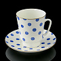 Кофейная пара 165 мл "Polka Dot". Форма Майская. ИФЗ, фотография 1. Интернет-магазин ЛАВКА ПОДАРКОВ