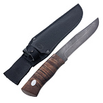 Нож сувенирный из дамасской стали с рукоятью из бересты. Златоуст