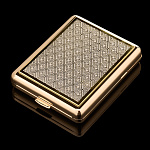 Портсигар с золочением и фианитами "Орнамент". Златоуст