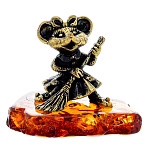 0047064/1524 Сувенир Мышь с метлой Сувенир (коньячный)