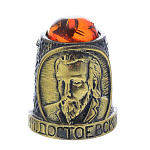 0047097/940 Сувенир Наперсток Достоевский Ф.М. с кабошоном Сувенир (коньячный)