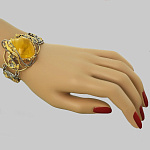 7240522/28,96г Серебро 925* БРАСЛЕТ вст.Янтарь королевский р/п