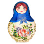 Брошь с ручной росписью "Жостово. Матрешка" (в ассортименте), фотография 3. Интернет-магазин ЛАВКА ПОДАРКОВ