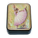 0020657 9*6,5*3см Художественная роспись Шкатулка "Балет"перламутр