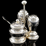 0040403 НАБОР Д/СПЕЦИЙ с гравировкой, чернение  в П/У