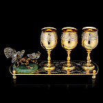 0069299 Златоуст НАБОР "ГЛУХАРИ"позолота, в П/У