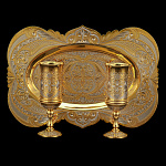 0069354 Златоуст НАБОР "НА ДВОИХ" поднос+2 рюмки