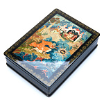 0053886/18*13 Шкатулка лаковая миниатюра Холуй"ЗОЛОТАЯ РЫБКА" арт.40,2