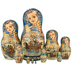 201133 Матрешка "ЗИМНЯЯ ТРОЙКА", 10 мест 26 см 