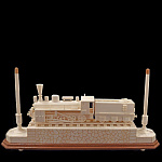 0034492 Кость. Письменный набор "ПАРОВОЗ" цевка  Авт. работа