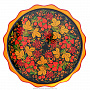 Деревянное панно-тарелка с росписью. Хохлома 40х40 см, фотография 1. Интернет-магазин ЛАВКА ПОДАРКОВ