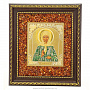 Настенная янтарная икона "Матрона Московская" 19х22 см, фотография 1. Интернет-магазин ЛАВКА ПОДАРКОВ