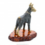 Статуэтка с янтарем "Собака Доберман", фотография 5. Интернет-магазин ЛАВКА ПОДАРКОВ