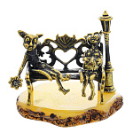 0045832/1264 Сувенир Коты В ожидании чуда с цветочком Сувенир (белый)