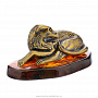 Статуэтка с янтарем "Борзая", фотография 1. Интернет-магазин ЛАВКА ПОДАРКОВ