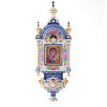 0064853 Гжель КИОТ настенный большой "БМ Казанская" 20*54см 