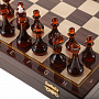 Шахматный ларец с янтарными фигурами 37х37 см, фотография 8. Интернет-магазин ЛАВКА ПОДАРКОВ