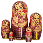 Матрешка "Боярышня" 5 мест