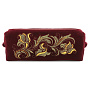 Косметичка "Светлана". Бордовая с вышивкой, фотография 2. Интернет-магазин ЛАВКА ПОДАРКОВ
