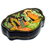 /15*12*4см Художественная роспись Шкатулка "Сказки." фигурная /115