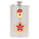 0074049 Сувенир ФЛЯГА С СИМВОЛИКОЙ звезда металл прямоуг